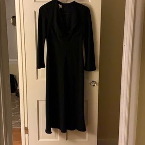 Jones New York Black Evening Crepe Dress Sz 14